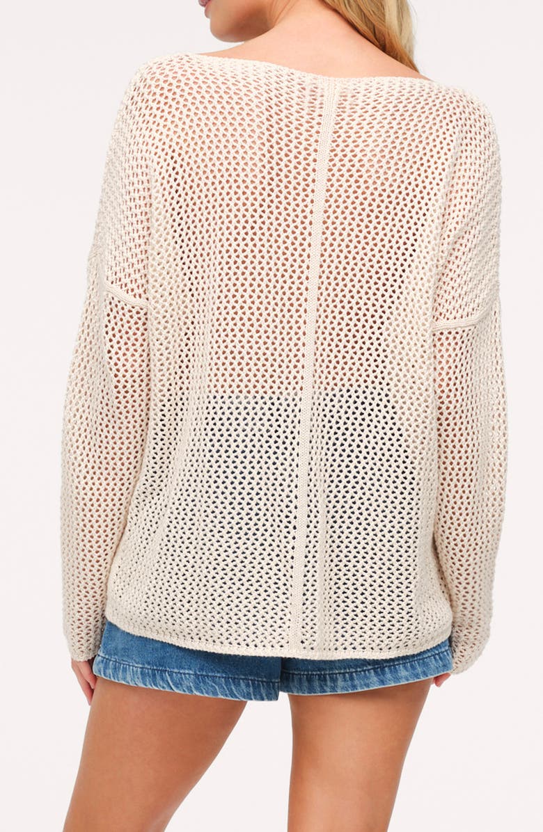 nuuds Summer Breeze Open Stitch Sweater, Alternate, color, Bone