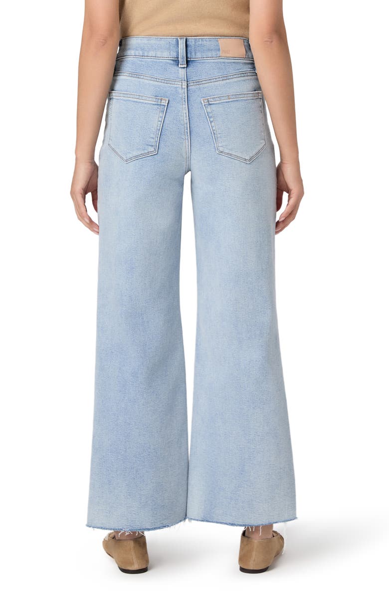 PAIGE Anessa Raw Hem High Waist Wide Leg Jeans, Alternate, color, La Belle