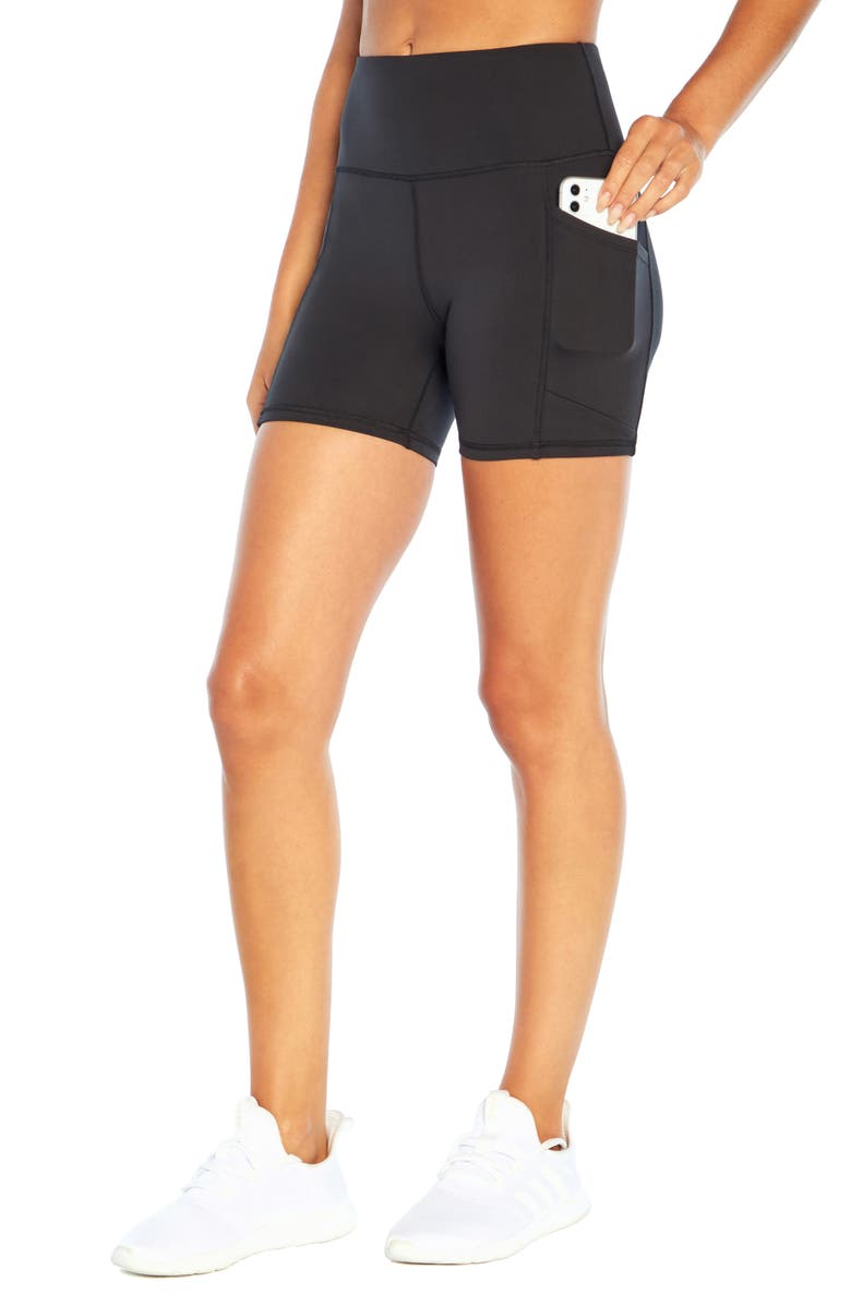 MARIKA Linnette High Waist Control Shorts, Alternate, color, Black
