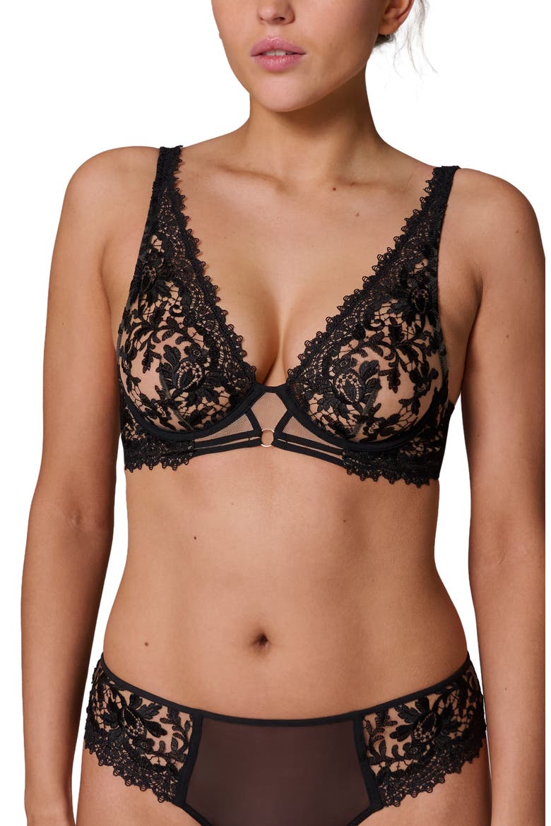 Fantasme Underwire Triangle Bra, Alternate, color, LIGHT TATOO