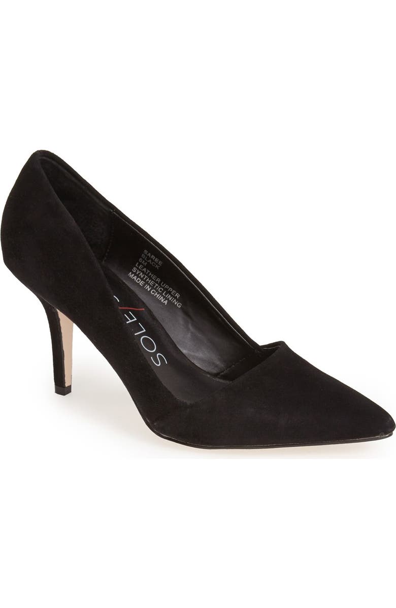 Sole Society 'Saree' Suede Pointy Toe Pump, Main, color,