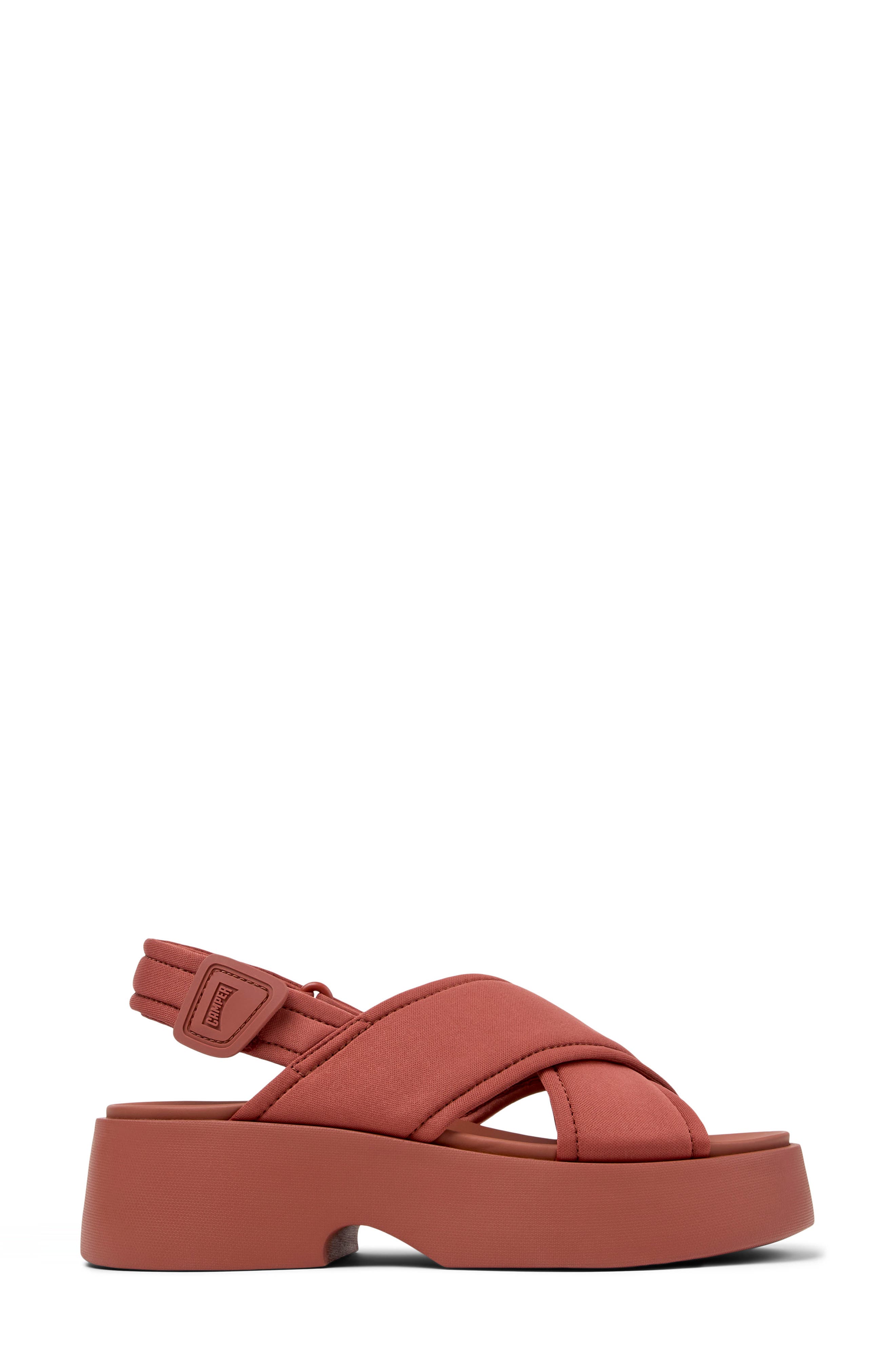 Tasha Platform Sandal, Alternate, color, MEDIUM RED