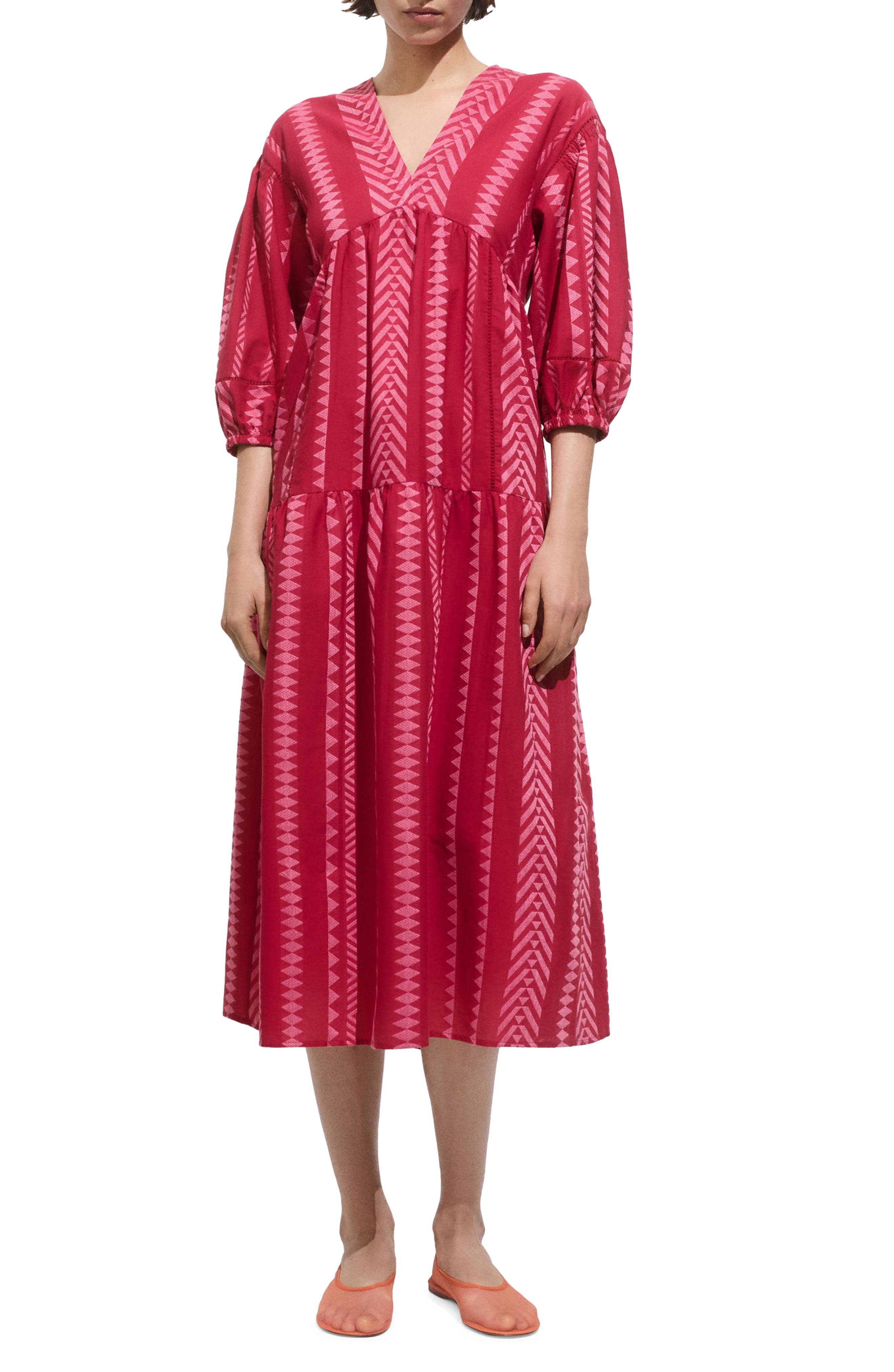 MANGO Geometric Print Dress