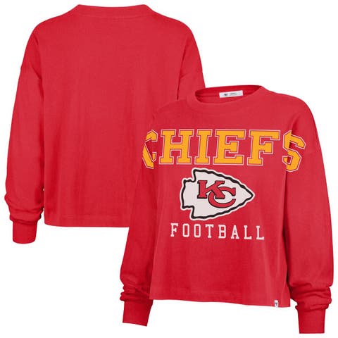 Women's '47 Red Kansas City Chiefs Outreach City Oversized Long Sleeve T-Shirt
