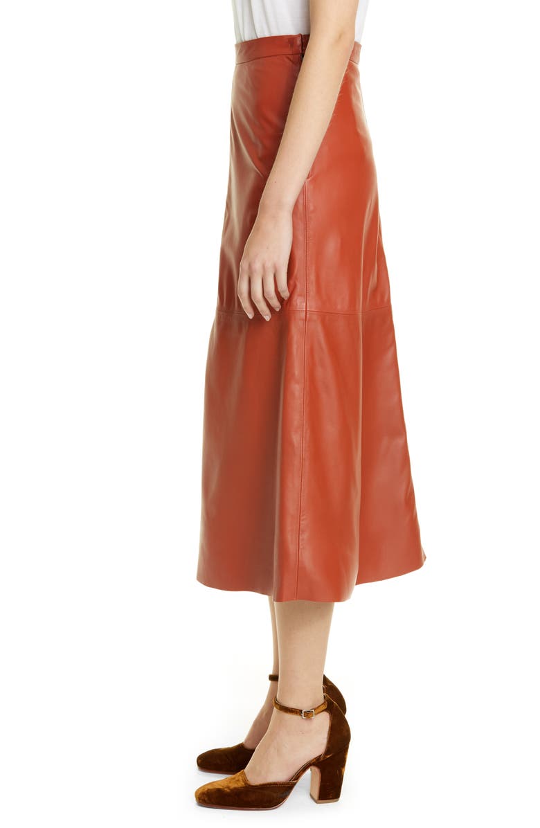 Rachel Comey Content Leather Skirt, Alternate, color,