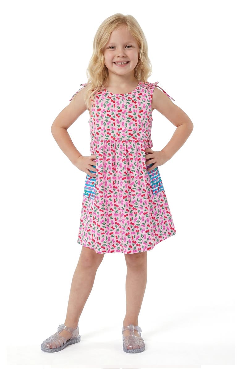 Andy & Evan Kids' Cherry Print Dress, Alternate, color, Pink Multi