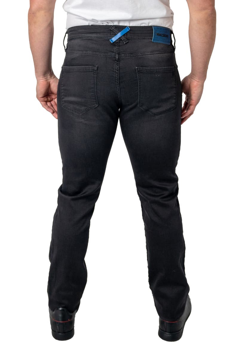 Washed Straight Leg Jeans, Alternate, color, BLACK