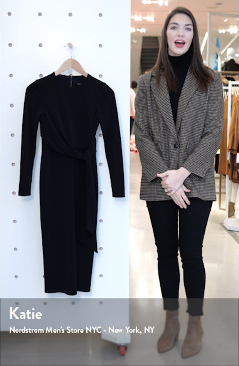 Delora Tie Waist Long Sleeve Body-Con Dress, sales video thumbnail
