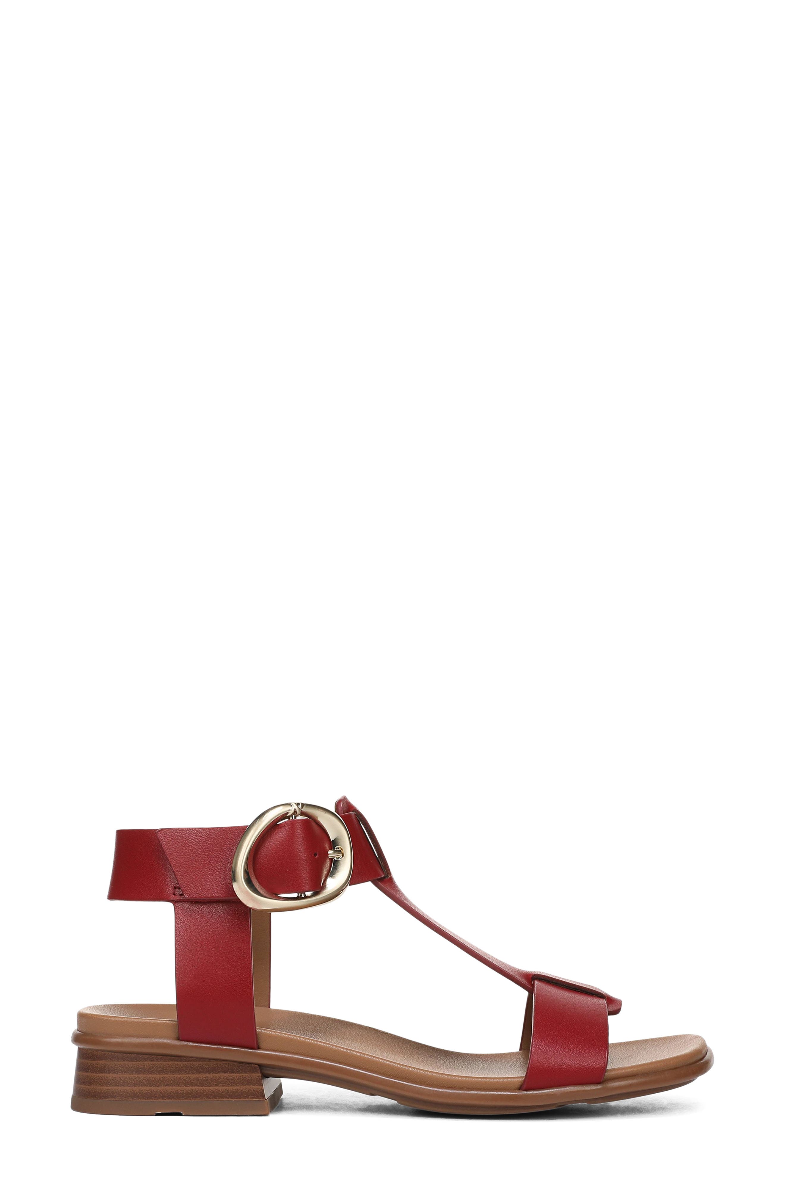 Naturalizer Brandy Ankle Strap Sandal, Alternate, color, Hearts Flame Red