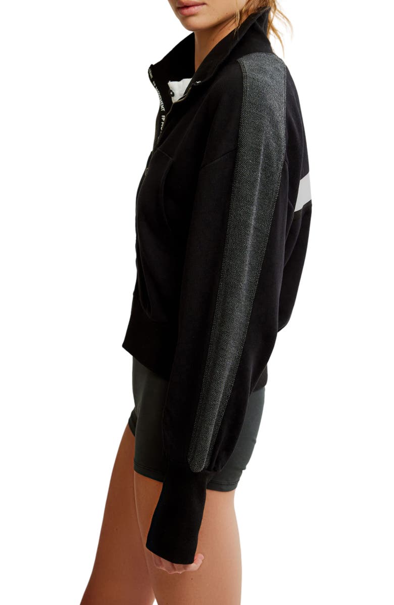 Free People FP Movement High Jump Oversize Zip-Up Jacket, Alternate, color,