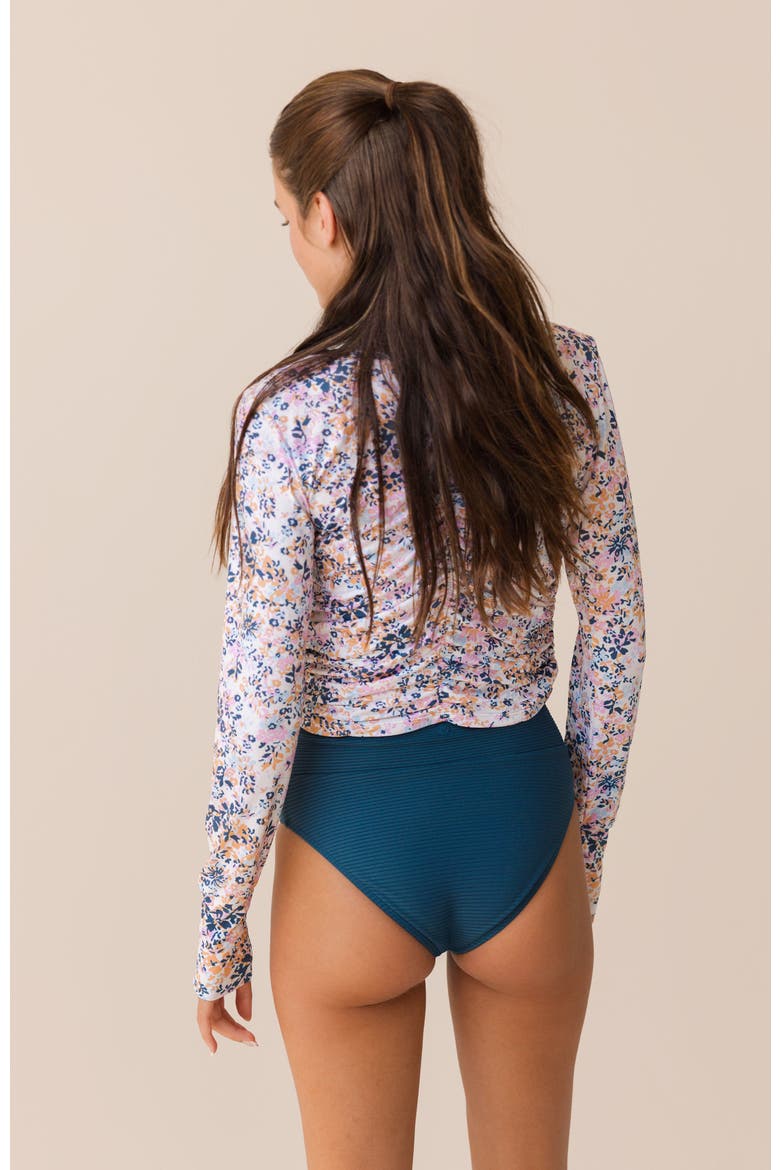 Ruched Sun Shirt, Alternate, color, Caspian