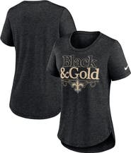 Nike Women's Nike Heather Black New Orleans Saints Local Fashion Tri-Blend T-Shirt