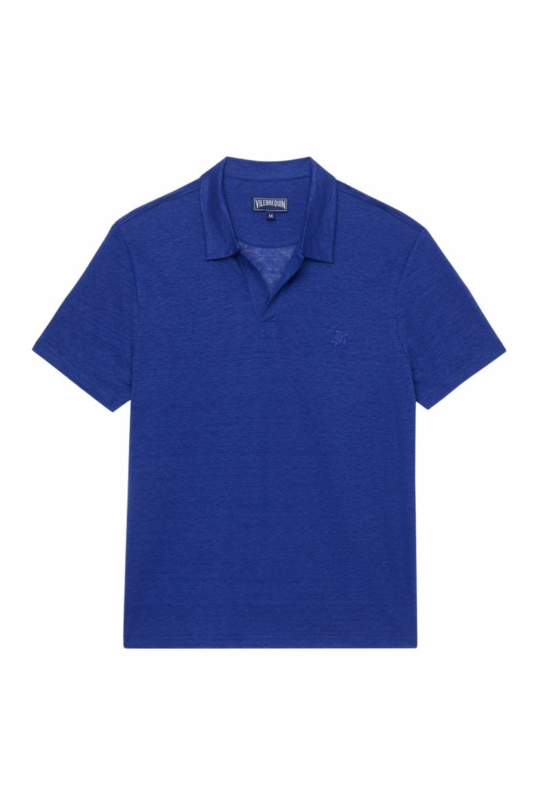 Men's Solid Linen Jersey Polo Shirt, Alternate, color, MARRAKECH