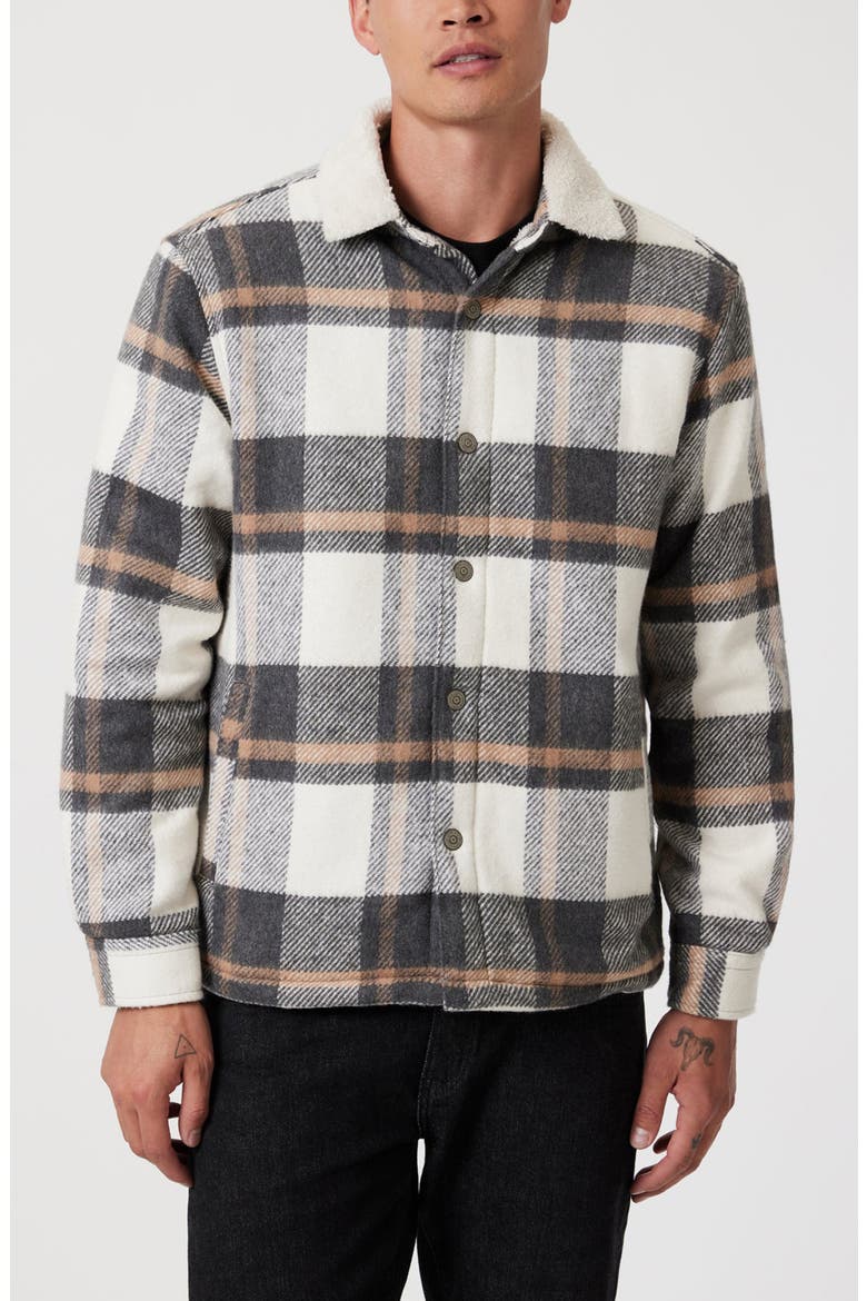 Check Insulated Shirt Jacket, Main, color, GRAY CHECK