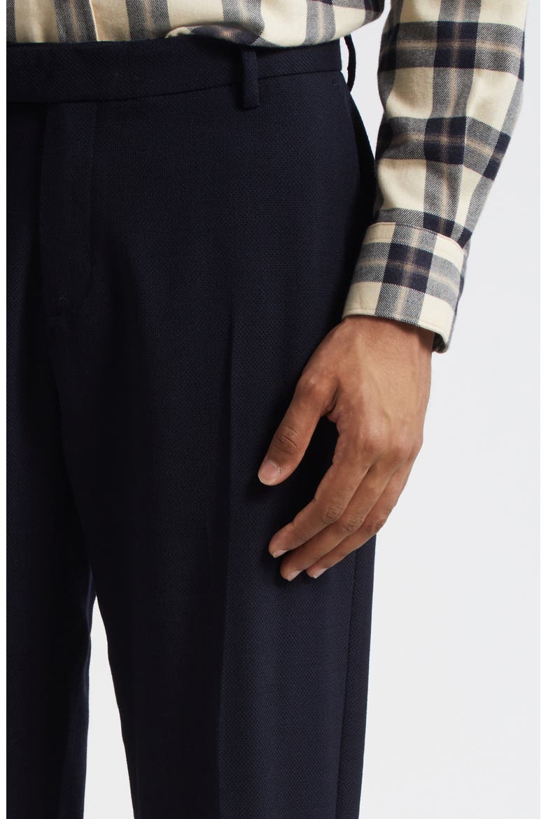 Textured Stretch Wool Trousers, Alternate, color, NAVY