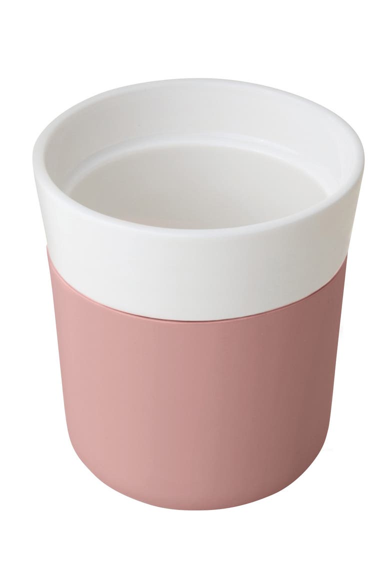 Leo 8.45oz. Porcelain Travel Mug, Alternate, color, RED