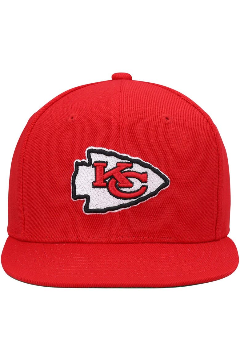 Youth Mitchell & Ness Red Kansas City Chiefs Gridiron Classics Ground Snapback Hat, Alternate, color, Red