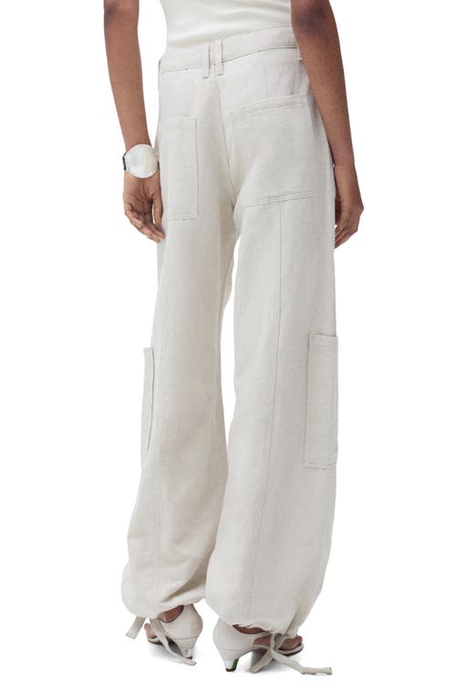 Mango Linen & Cotton Cargo Pants