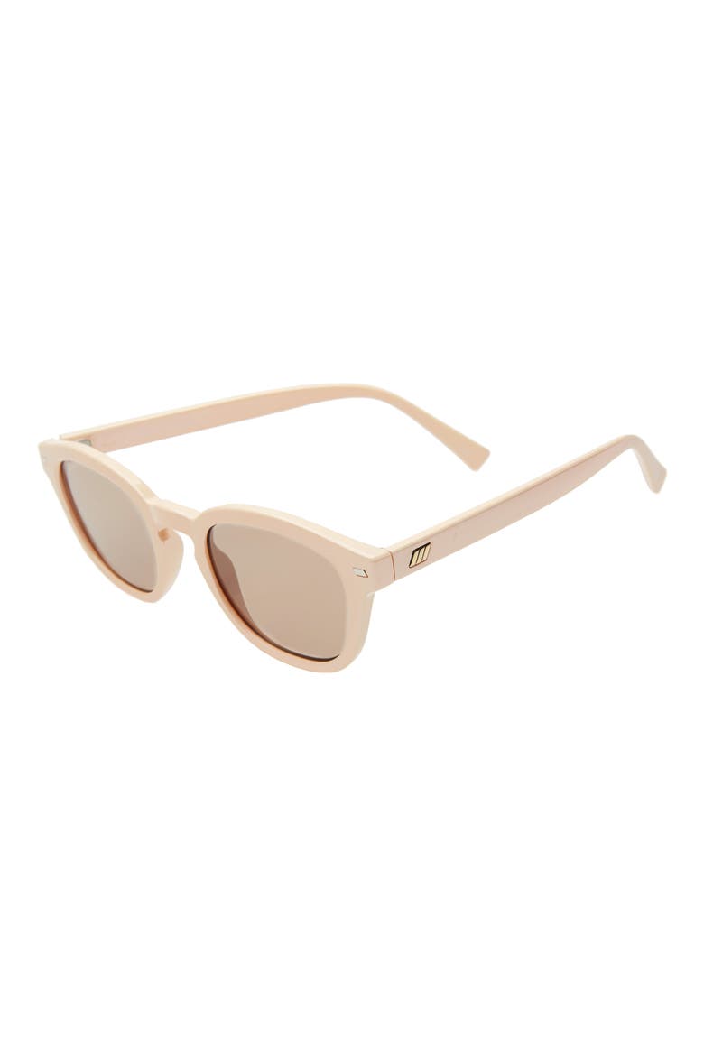 Conga 49mm Round Sunglasses, Alternate, color, IVORY/ MOCHA