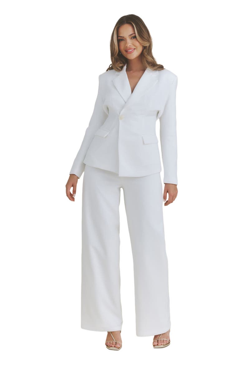 Asym Tailored Jacket, Main, color, White