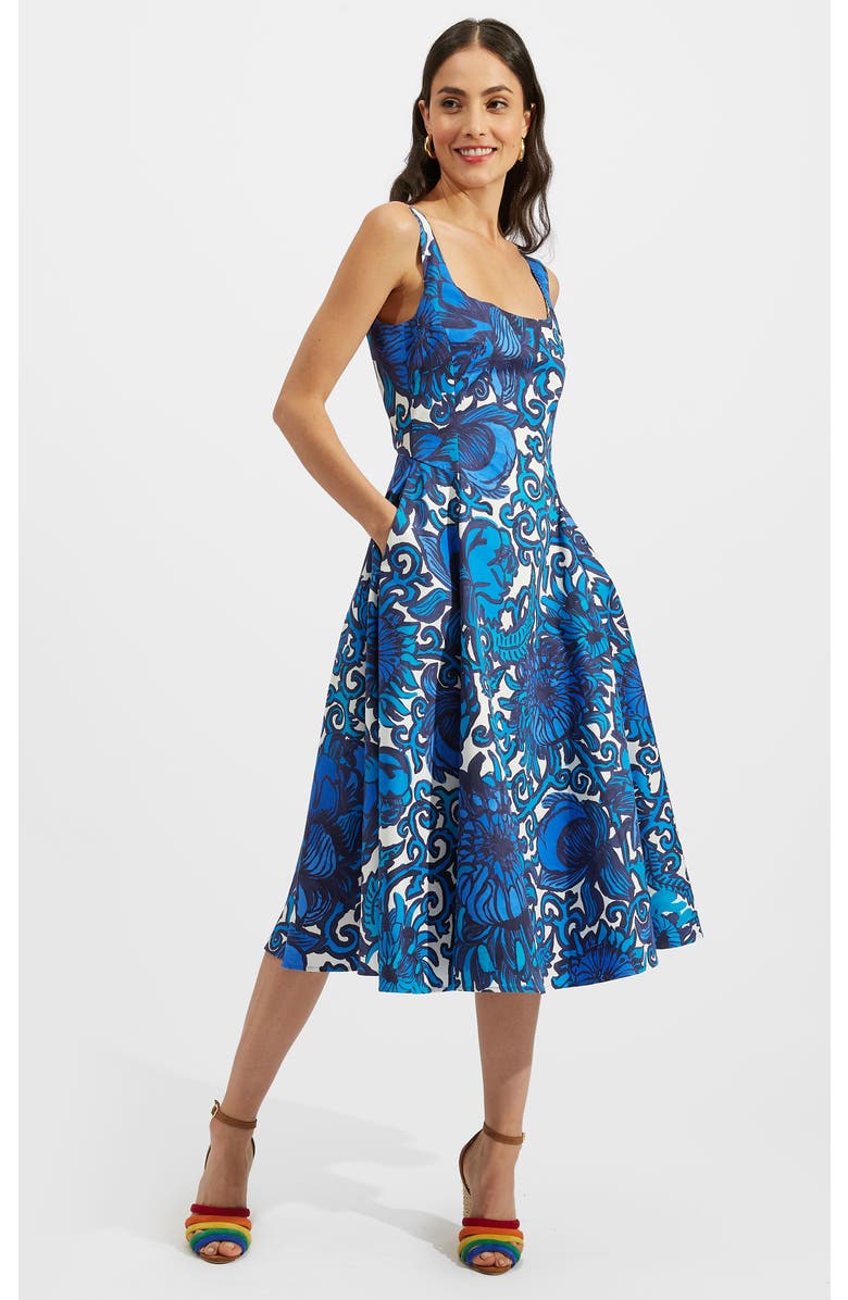 La DoubleJ Sophia Dress Anemone Blue, Main, color,