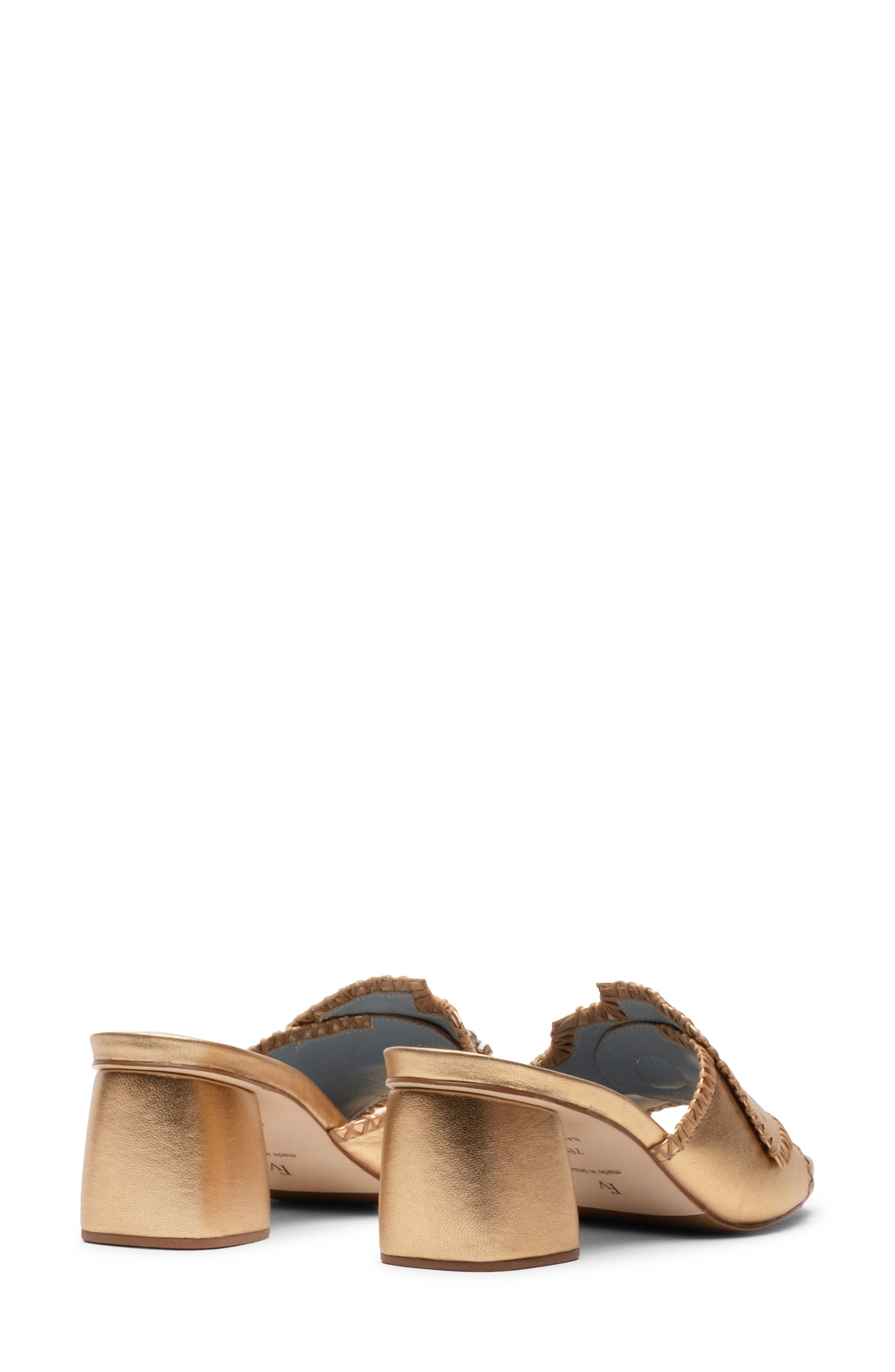 Frances Valentine Isa Faux Leather Slide Sandal, Alternate, color, Platino