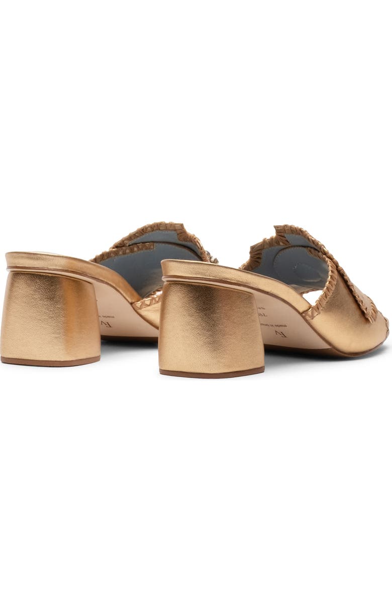 Frances Valentine Isa Faux Leather Slide Sandal, Alternate, color, Platino