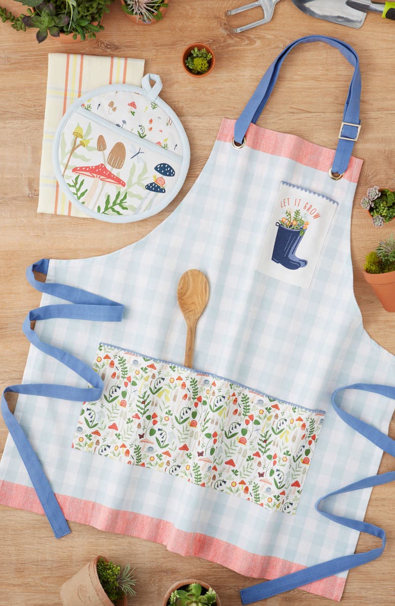 Design Imports Let It Grow Cotton Apron, Alternate, color, Multi