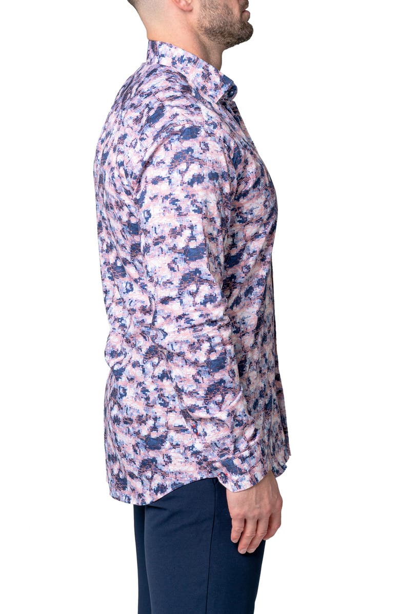 Maceoo Fibonacci Rad Contemporary Fit Button-Up Shirt, Alternate, color, Blue