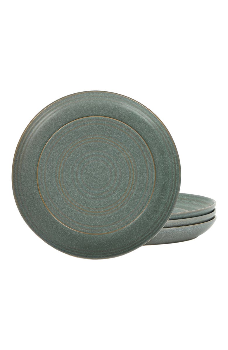 Stone Lain Elio Stoneware 4-Piece Dinner Plate Set, Main, color, Green