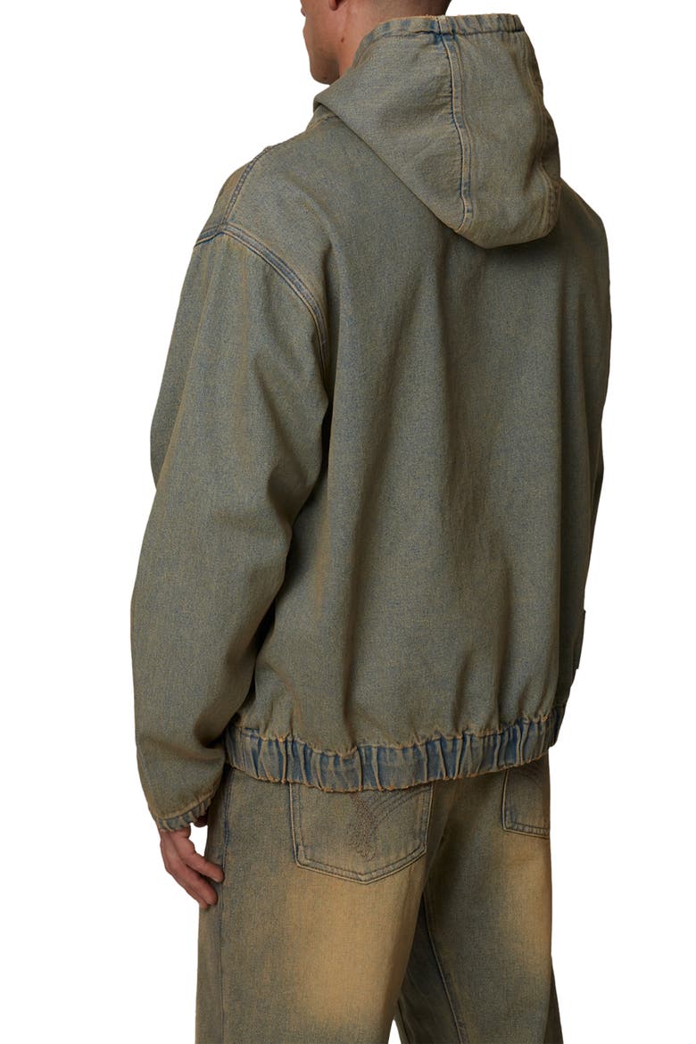 Oversized Denim Pullover Hood, Alternate, color, Blue