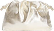 LEMIZ Monica Leather Drawstring Clutch