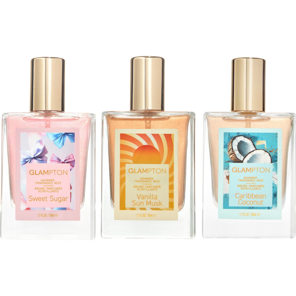 Glampton 3-piece Shimmer Fragrance Set In Transparent