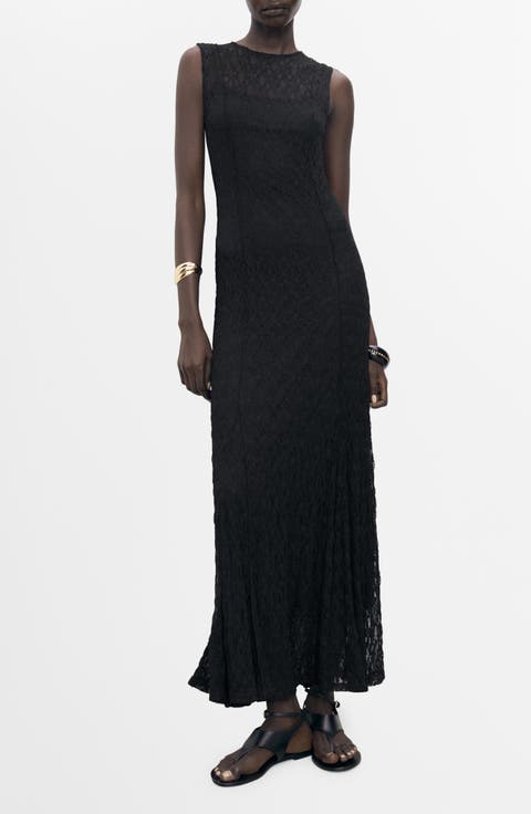 Sleeveless Lace Midi Dress