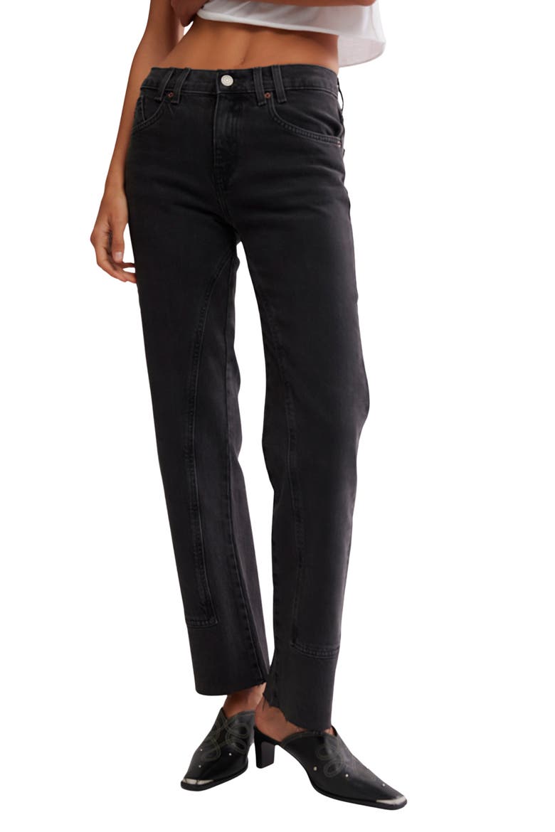 We the Free Risk Taker Raw Hem Straight Leg Jeans, Main, color, MAIN SQUEEZE