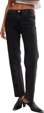 Free People We the Free Risk Taker Raw Hem Straight Leg Jeans