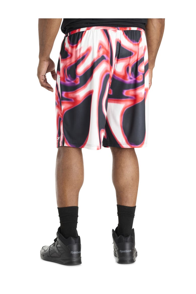 Big & Tall Performance Transitional Basketball Shorts, Alternate, color, BLACK FIRE MULTI