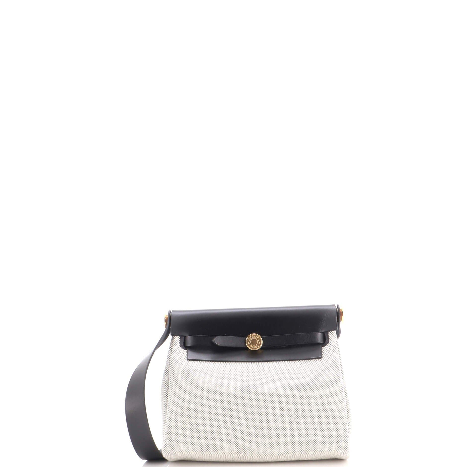 Herbag Zip Toile and Leather 20, Main, color, Black