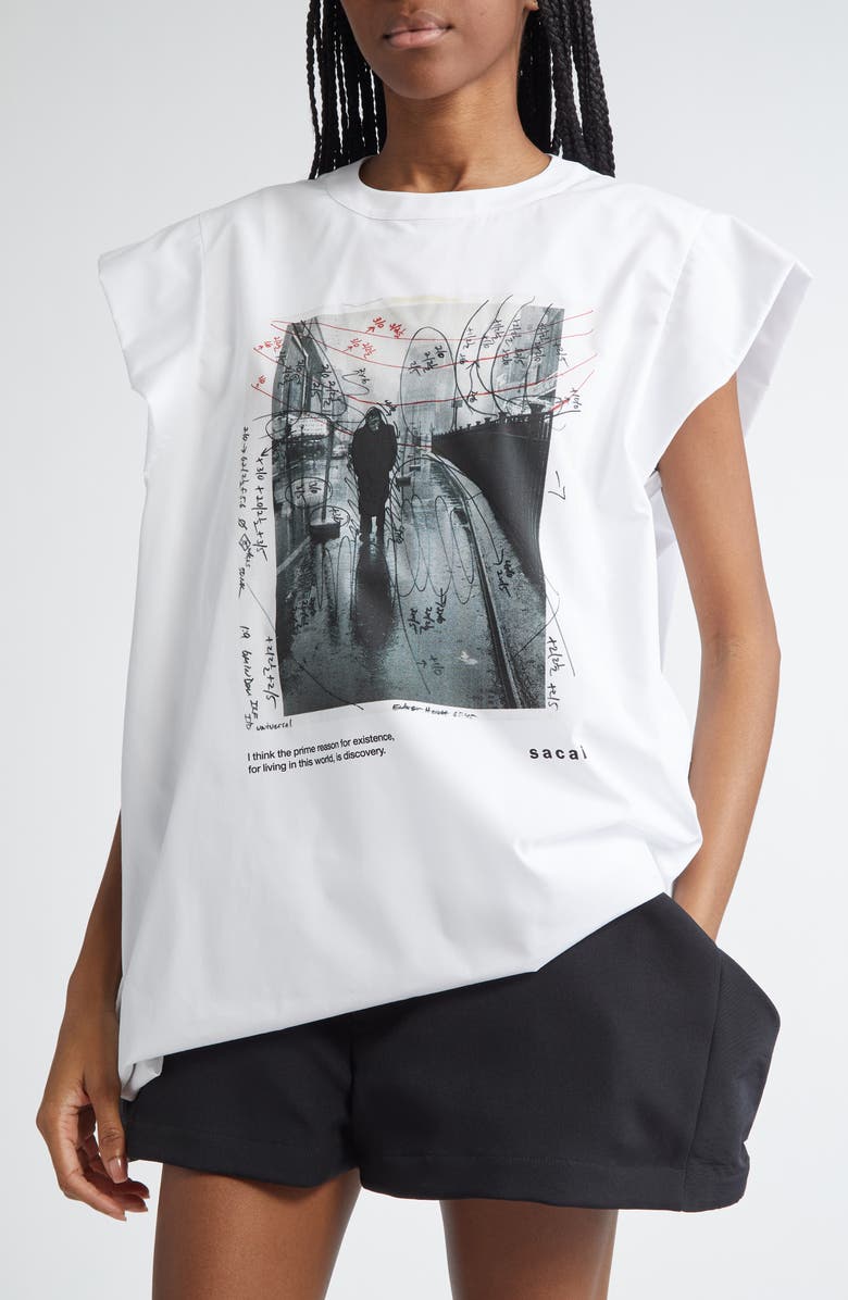 Sacai James Dean Poplin Top, Alternate, color, 