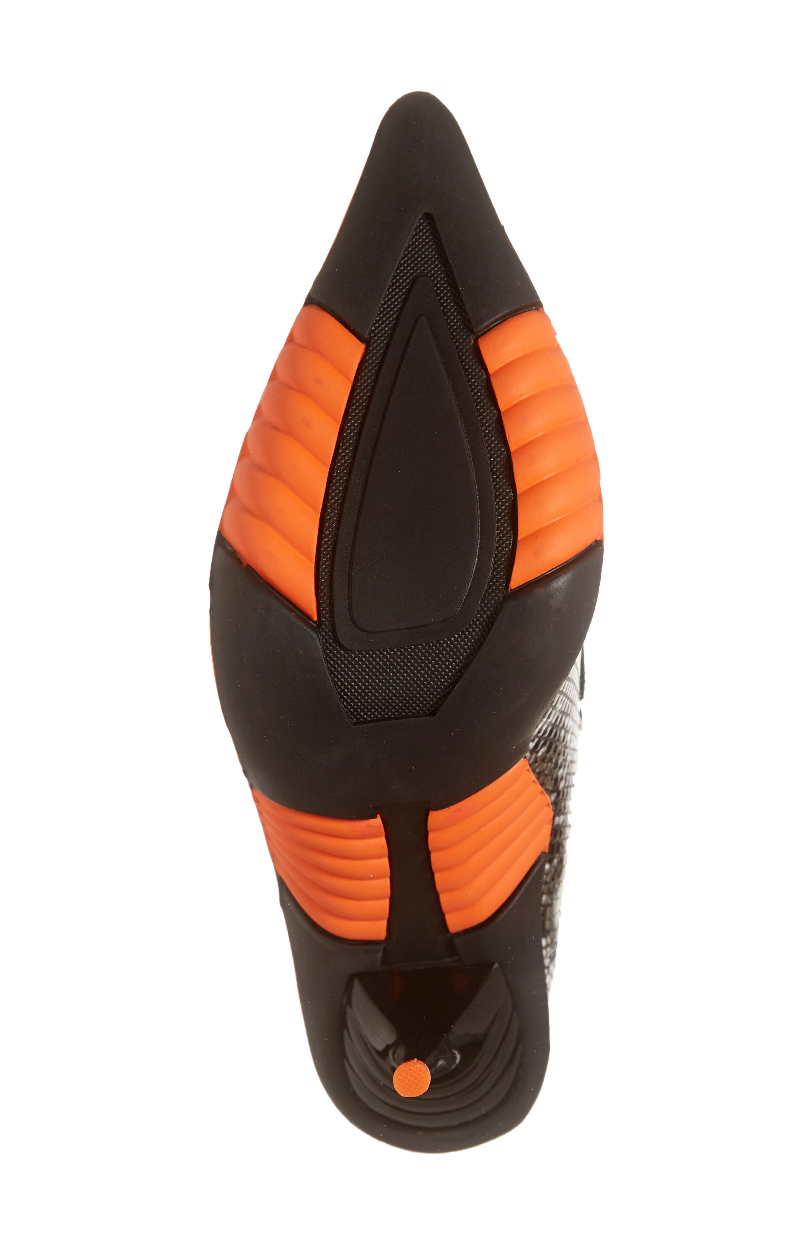 Big Bang Ankle Tie Bootie, Alternate, color, BLACK PYTHON PRINT/ ORANGE