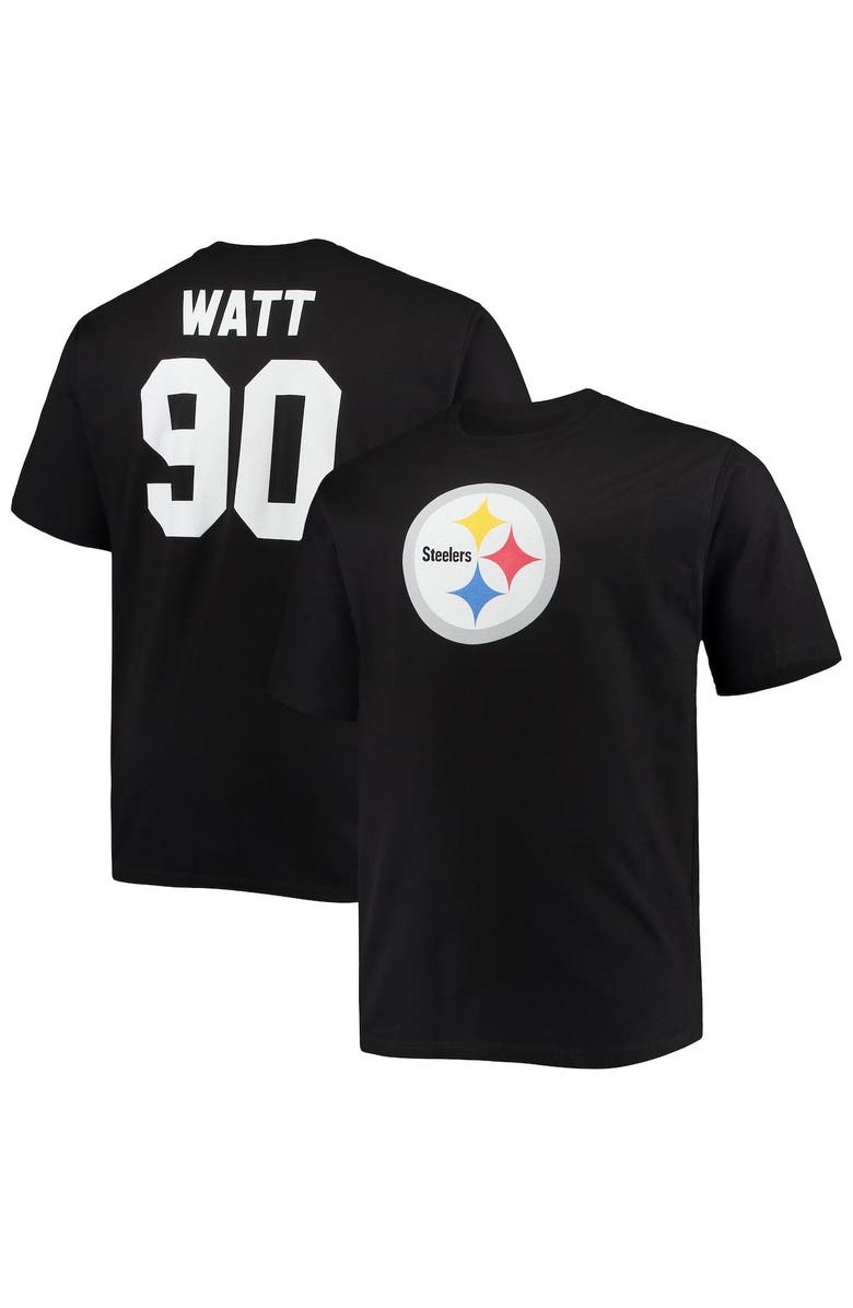 FANATICS Men's Fanatics Branded T.J. Watt Black Pittsburgh Steelers Big & Tall Player Name & Number T-Shirt, Main, color, 
