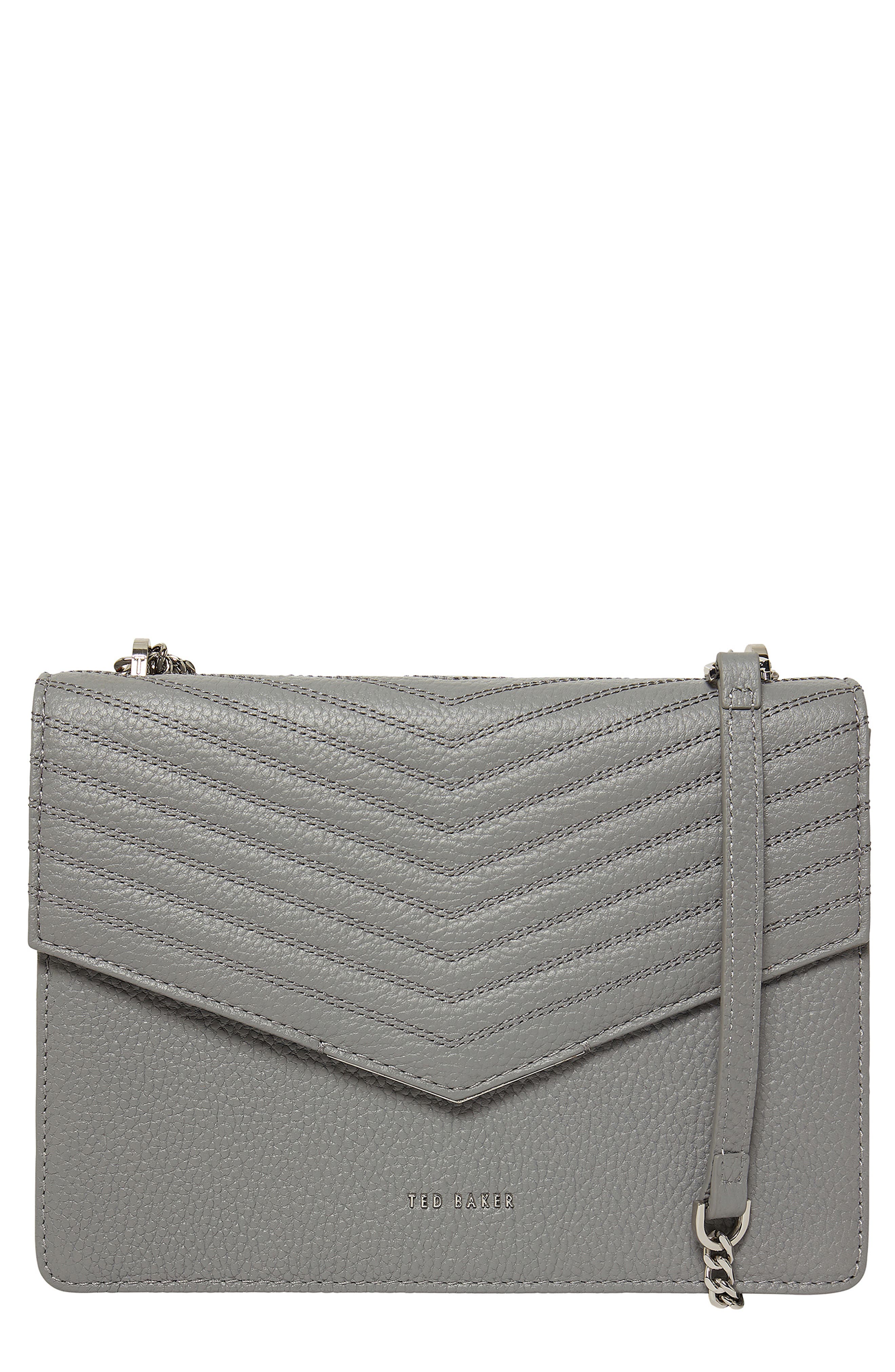 Ted Baker London Beckeey Quilted Leather Crossbody Bag, Main, color, 