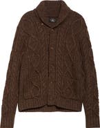 Double RL Heathered Shawl Collar Cardigan