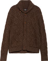 Double RL Heathered Shawl Collar Cardigan