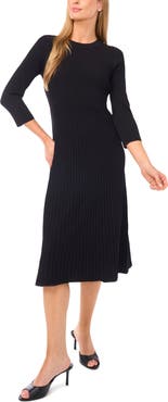 Halogen® Flare Rib Midi Dress