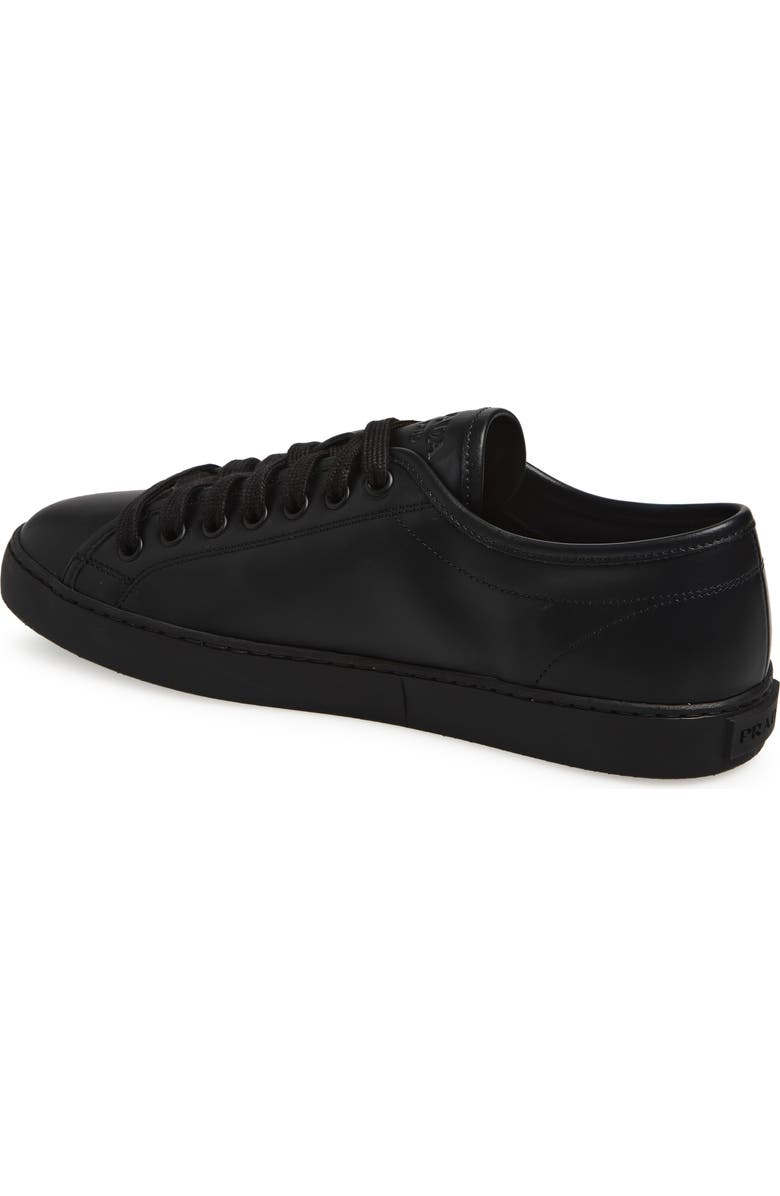Prada Smooth Sneaker, Alternate, color, Nero