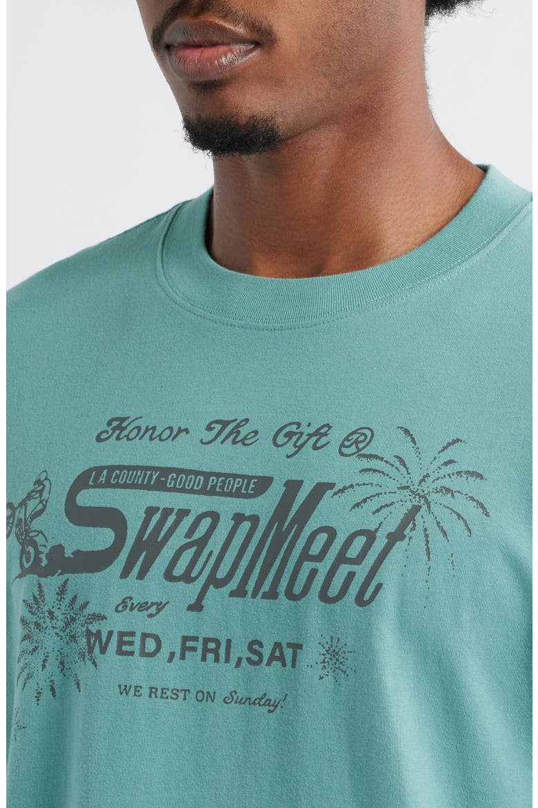 Swap Meet Cotton Graphic T-Shirt, Alternate, color, GREEN