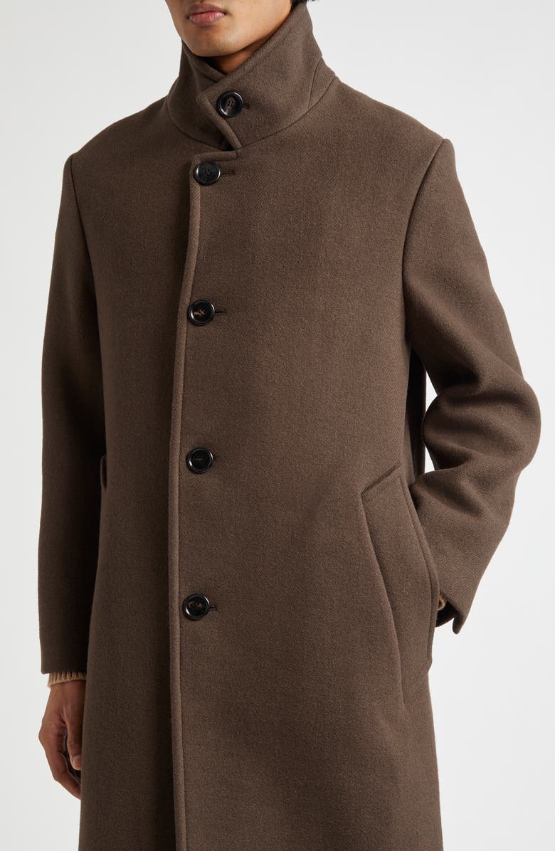 AMI PARIS High Collar Virgin Wool Coat, Alternate, color,