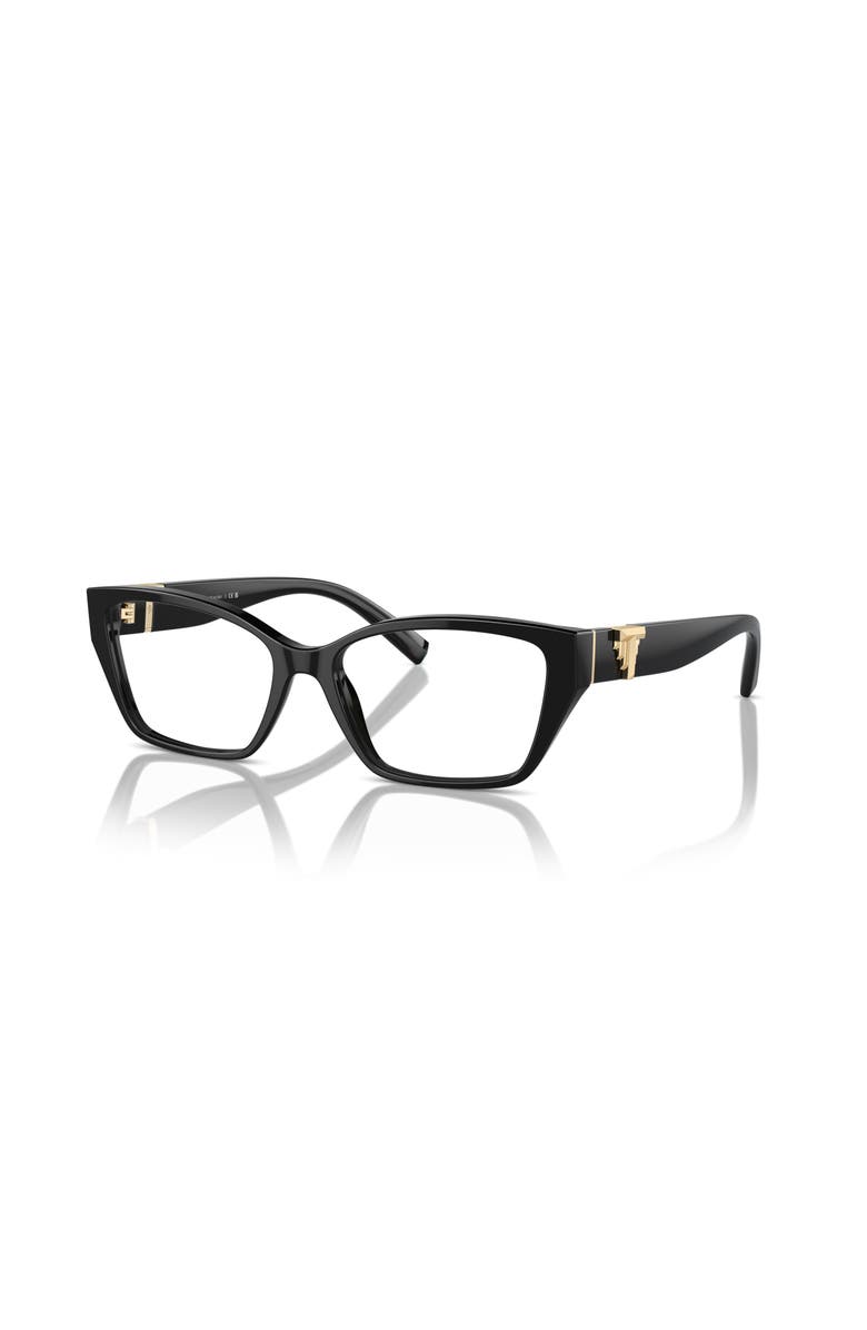 Tiffany & Co. 54mm Rectangle optical glasses, Main, color, Black