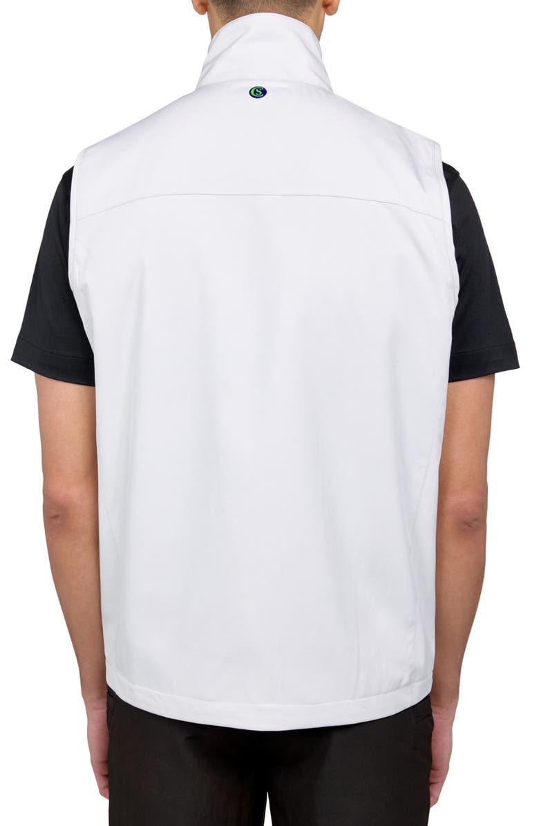 CONSTRUCT Regular Fit Wavy Print Recycled Performance Reversible Vest, Alternate, color, Grey